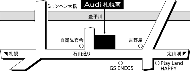 Audi 札幌南 マップ